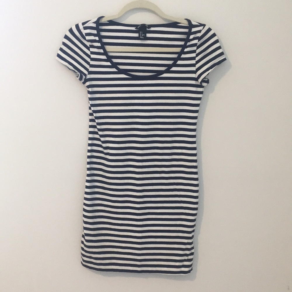 H&M striped bodycon dress